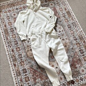 Cream Hoodie and Joggers Set- never been worn